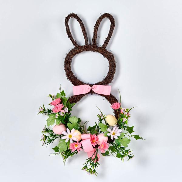 Grapevine Rabbit Tails Bow At Neck