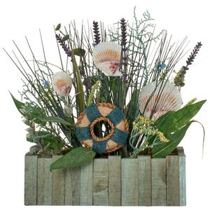 Seashell Coral Onion Grass in Pot