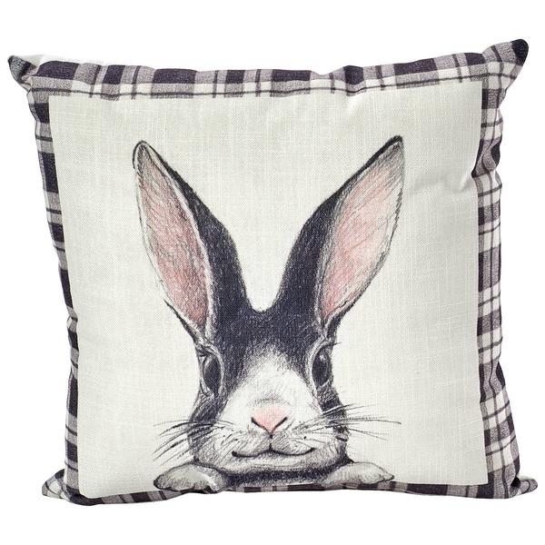 Easter Rabbit Farmhouse Decorative Pillow - 14x14