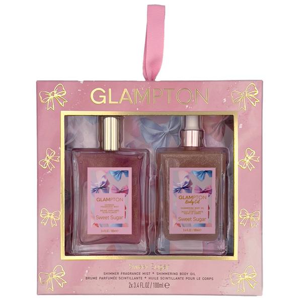 Glampton Sweet Sugar Shimmer Body Mist & Fragrance Oil Set