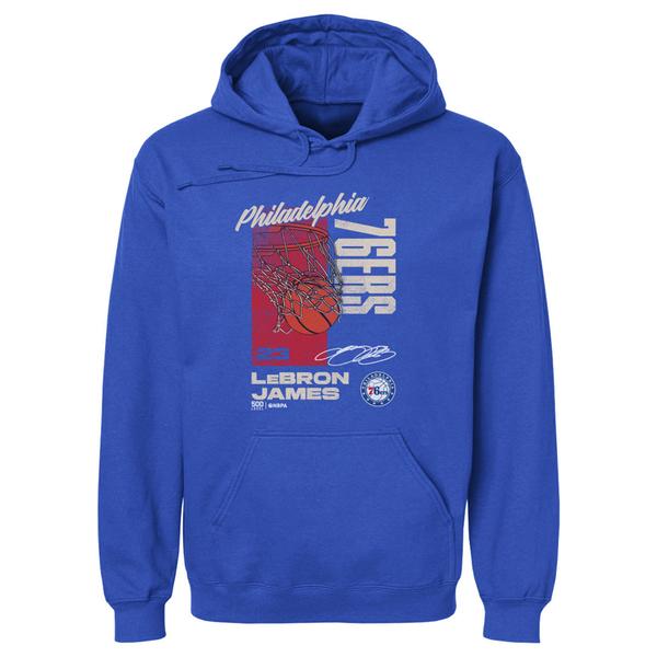 Mens NBA Lebron James 76ers All Net Fleece Hoodie