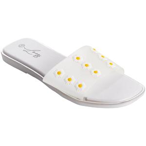 Womens Love 83 Clear Jelly Band Slide Sandals
