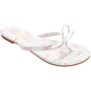 Womens Love 83 Bow and Floral Flip Flops alternate view