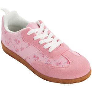 Womens Love 83 Pink Floral Fashion Sneakers