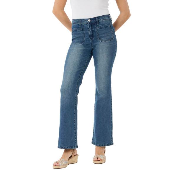 Womens Nicole Miller Super High Rise Flare Leg Jeans