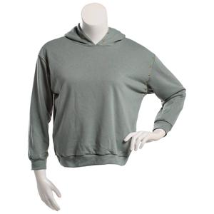 Juniors Hunter & Brown Oversized Stud Trim Hoodie