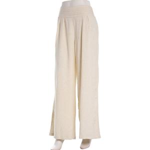 Juniors Hunter & Brown Pleat Waist Wide Leg Linen Palazzo Pants