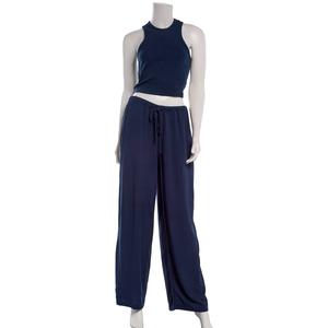 Juniors Hunter & Brown Knit Racer Back Tank and Linen Pants Set alternate view