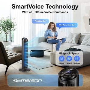 Emerson Smartvoice 30 Inch Tower Fan W/Remote alternate view