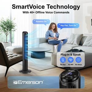 Emerson Smartvoice 40 Inch Toer Fan With Remote alternate view