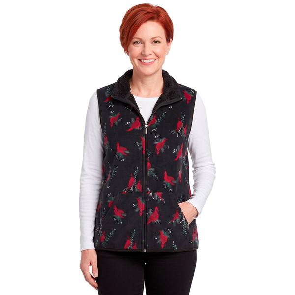 Womens Hasting & Smith Cardinals Vest with Sherpa Trim