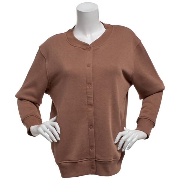 Womens Hasting & Smith Long Sleeve Fleece Baseball Cardigan alternate view
