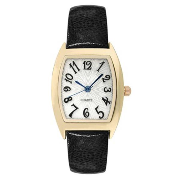Womens Gold-Tone Tonneau Shape Case Watch - 9403G-07-H02