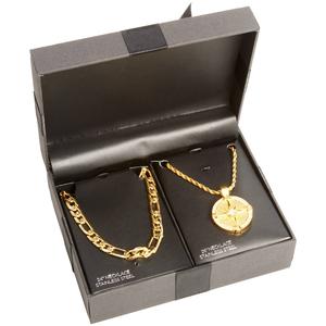Mens Gentlemen's Classics(tm) Stainless Steel 2pc. Necklace Set