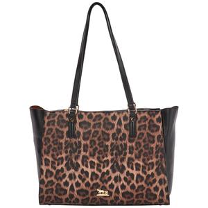 Mathew + Julian Top Zip Leopard Tote