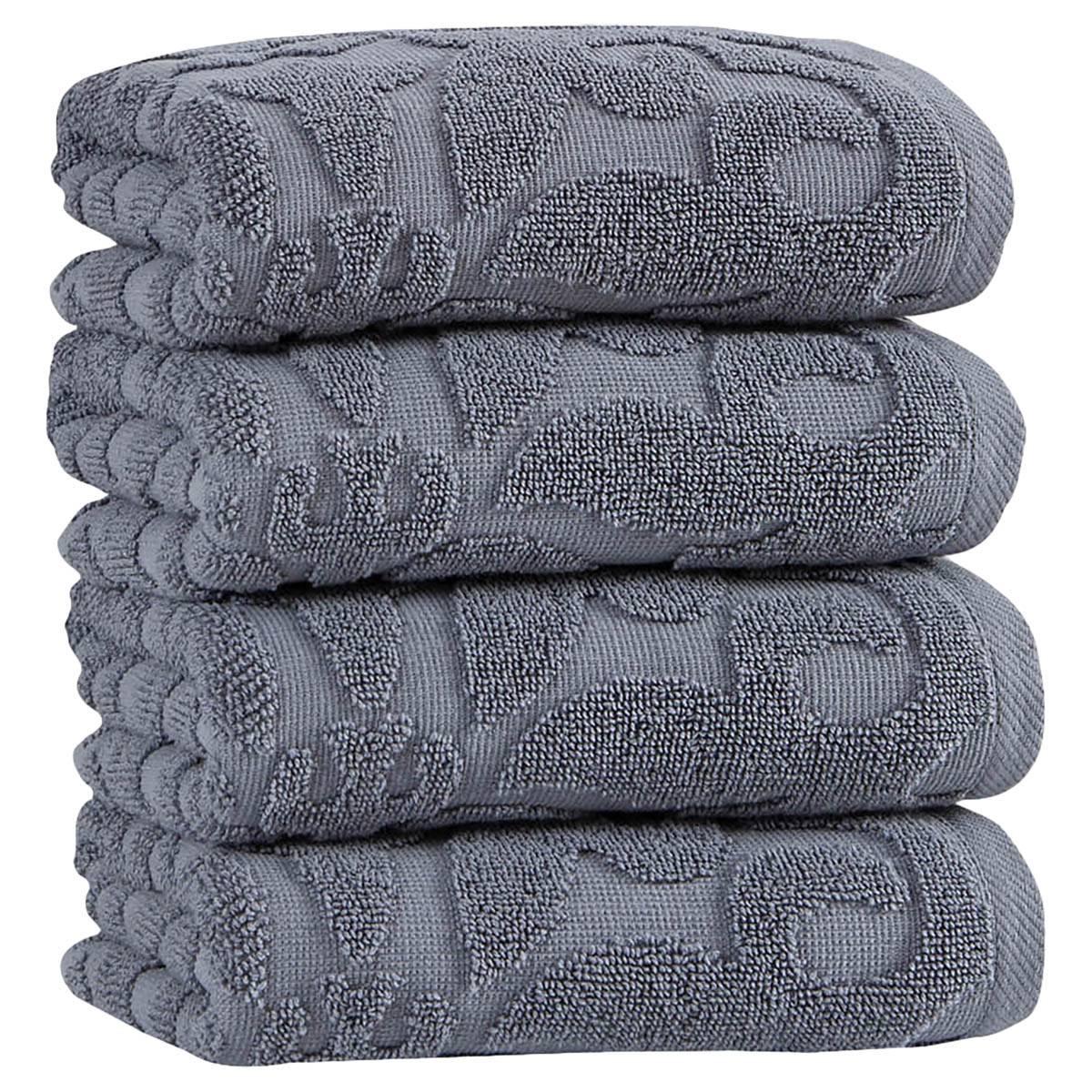 Ozan Premium Home Patchouli 4-Pc. Hand Towel Set - Dusty Blue