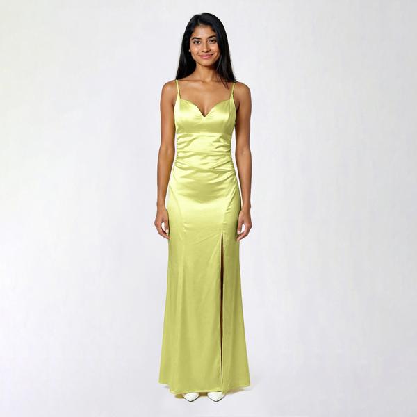 Juniors Emerald Sundae Sweetheart Satin Sheath Dress alternate view