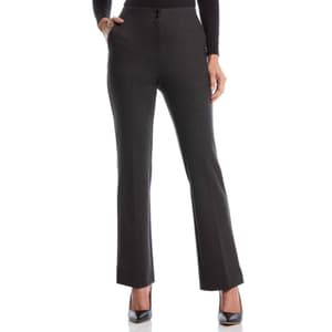 Womens Rafaella® Button Front Pinstripe Ponte Bootcut Dress Pants