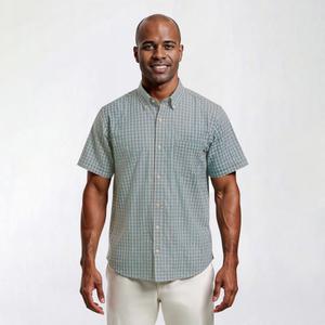 Mens North Hudson Plaid Tuckless Button Down Shirt - London Fog