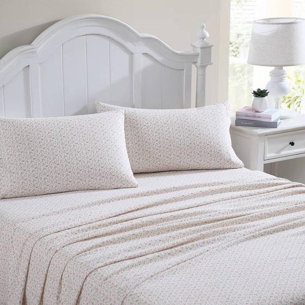 Laura Ashley(R) Evie Cotton Flannel Sheet Set alternate view