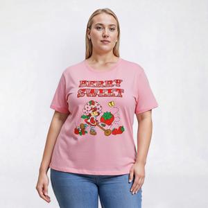 Juniors Freeze Strawberry Shortcake(tm) Gingham Graphic Tee