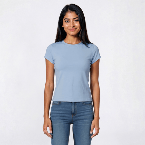 Juniors Cotton Candy Short Sleeve Butter Soft Crew Tee alternate view