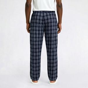 Mens Preswick & Moore(R) Flannel Plaid Pajama Pants - Navy/White alternate view