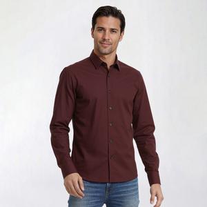 Mens Architect(R) Performance Regular Fit Dress Shirt-Dark Chestnut