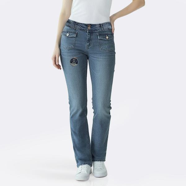 Juniors Wallflower Patch Pocket Curvy Mid Bootcut Jeans alternate view