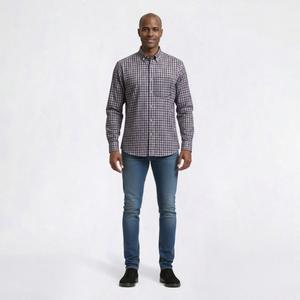 Mens Preswick & Moore(R) Regular Fit Stretch Dress Shirt - Eggplant