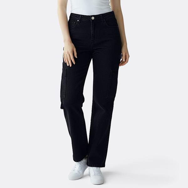 Juniors No Comment Mid Rise Straight Leg Carpenter Jeans