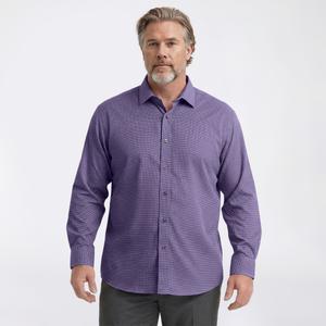 Mens Big & Tall Christian Aujard Stretch Dress Shirt-Purple/Lilac