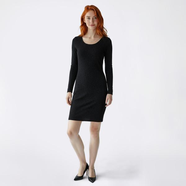 Juniors Madden Girl Lurex Knit Cutout Back Sheath Dress