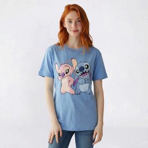 Juniors Freeze Stitch and Angel Ohana Family Boyfriend Tee alternate view