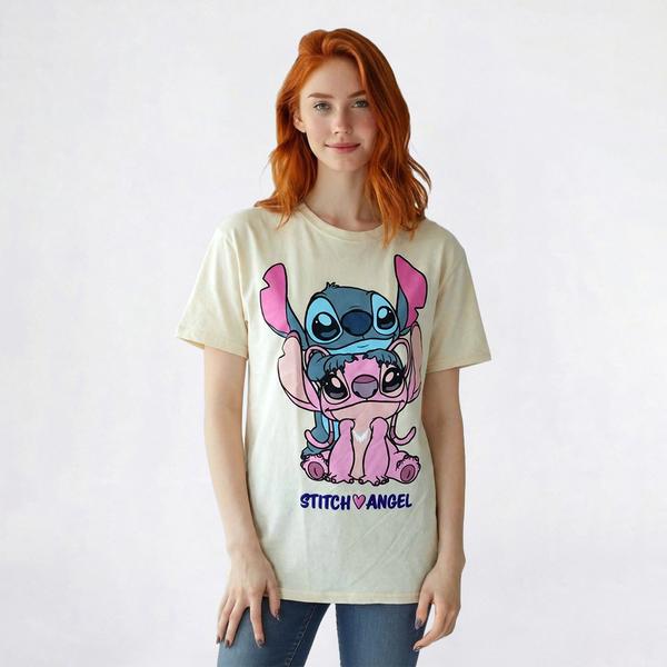 Juniors Freeze Stitch and Angel Boyfriend Tee