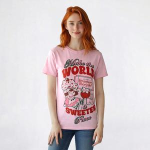 Juniors Freeze Strawberry Shortcake(tm) World Sweeter Boyfriend Tee