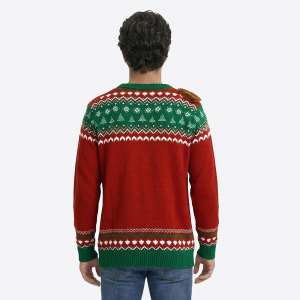 Mens Holiday Hype Tree Squirrels Ugly Christmas Sweater alternate view