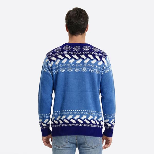 Mens Holiday Hype Yeti w/ Scarf Ugly Christmas Sweater alternate view