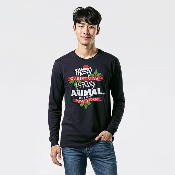 Young Mens Merry Christmas & Happy New Year Filthy Animal Tee