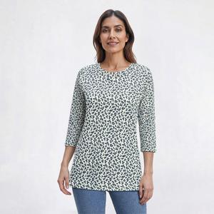 Petite Hasting & Smith 3/4 Sleeve Ditsy Floral Tee