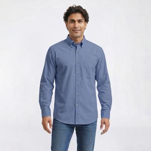 Mens Preswick & Moore(R) Regular Fit Dress Shirt - Light Blue