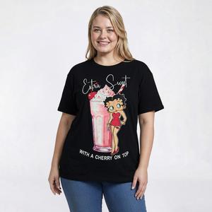 Juniors Plus Freeze Betty Boop Extra Sweet Boyfriend Tee