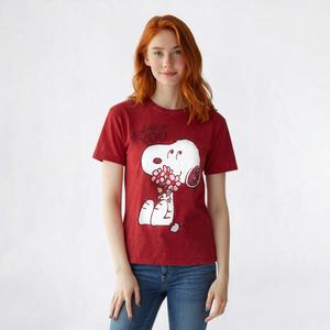 Juniors Peanuts(tm) Snoopy Thinking Of U Valentine's Day Tee