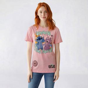 Juniors Freeze Disney Stitch And Angel Ohana Family Tee