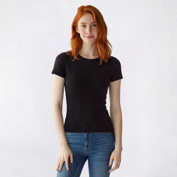 Juniors Derek Heart Hourglass Crew Neck Double Layer Tee alternate view