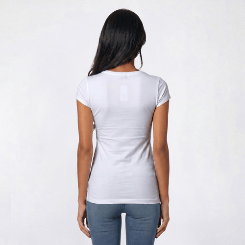 Juniors Derek Heart Cap Sleeve Cinch Double Layer Tee alternate view
