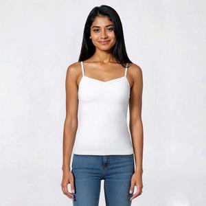 Juniors Eye Candy Peached Jersey Cinch Front Bra Camisole alternate view