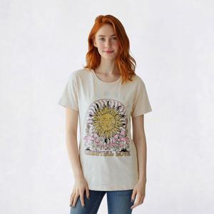 Juniors Attitude Not Included Celestial Love Distressed Tee