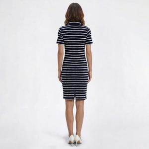 Womens Absolutely Famous Short Sleeve Stripe Sweater Dress alternate view