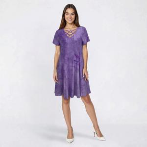 Womens Cocomo V Neck Criss Cross Gomez A-Line Dress